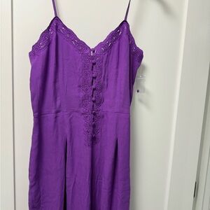 Free People Purple Lace Trim Dress
